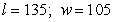 <strong>The sum of the length l and the width w of a rectangular region is 240 meters. Find the dimensions that produce the greatest area.</strong> A) B) C) D) E)