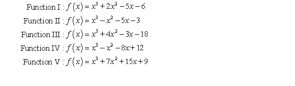 <strong>Match the graph with one of the following functions below. </strong> A)Function IV B)Function II C)Function III D)Function V E)Function I