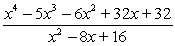 <strong>Simplify the rational expression, , by using long division or synthetic division.</strong> A) B) C) D) E)