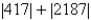 <strong>Use absolute value notation to describe the situation. The elevation at the bottom of a mountain is 417 feet above sea level. The elevation at the top of the mountain is 2187 feet above sea level. What is the height of the mountain?</strong> A) B) C) D) E)