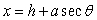 <strong>Which set of parametric equations represents the following line or conic? Use and . Hyperbola: vertices foci </strong> A) B) C) D) E)