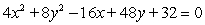 <strong>Find the center and foci of the following ellipse. </strong> A)Center: Foci: B)Center: Foci: C)Center: Foci: D)Center: Foci: E)Center: Foci: