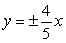 <strong>Find the vertices and asymptotes of the hyperbola. </strong> A)vertices: (0, \pm 2) asymptote: B)vertices: (0, \pm 2) asymptote: C)vertices: ( \pm 2, 0) asymptote: D)vertices: ( \pm 2, 0) asymptote: E)vertices: ( \pm 2, 3) asymptote: