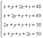<strong>Solve the system using Gauss-Jordan elimination. </strong> A) B) C) D) E)