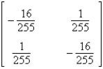 <strong>Find the inverse of the matrix. </strong> A) B) C) D) E)