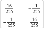 <strong>Find the inverse of the matrix. </strong> A) B) C) D) E)