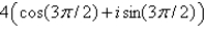 <strong>Find the trigonometric form of the complex number represented graphically. </strong> A) B) C) D) E)