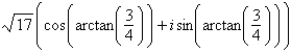 <strong>Find the trigonometric form of the complex number shown below. </strong> A) B) C) D) E)