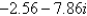 <strong>Find the standard form of the complex number shown below. Round answers to two decimal places. </strong> A) B) C) D) E)