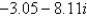 <strong>Find the standard form of the complex number shown below. Round answers to two decimal places. </strong> A) B) C) D) E)