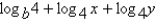<strong>Assume that x, y, and b are positive numbers. Use the properties of logarithms to write the expression in terms of the logarithms of x and y.</strong> A) B) C) D) E)