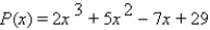 Use synthetic division to express   in the form   for the divisor   .