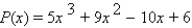 Let   . Use synthetic division to find the value   .