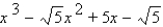 <strong>Find a polynomial with the given zeros. </strong> A) B) C) D) E)none of these