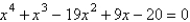 <strong>Find an equation that has ,-i, -5, and 4 as solutions.</strong> A) B) C) D) E)