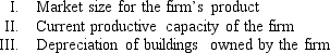 <strong>Which of the following can be constraints for manufacturers? </strong> A) II only B) I and II only C) I and III only D) I, II and III