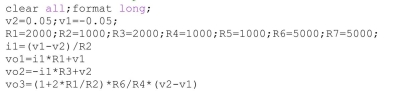 %Instrumentation Amp Answers: