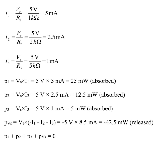 Application of Ohm's law yields