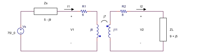 Find the phasors in the circuit shown below.