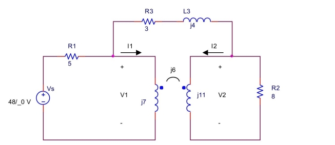 Find the phasors in the circuit shown below.