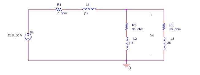 Use voltage divider rule to find in the ircuit shown below.
