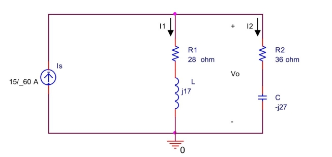 Use current divider rule to in the circuit shown below.