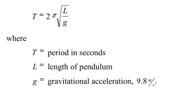 The amount of time it takes for a pendulum to swing to-and-fro through one complete cycle is called the period and is calculated using the following equation: What is the appropriate unit for L if the preceding equation is to be homogeneous in units?