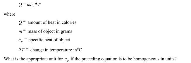 The amount of heat needed to change the temperature of an object can be calculated using the following equation: