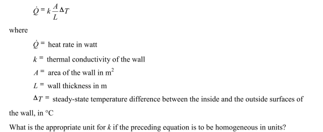 The rate at which heat energy is conducted through a wall is modeled by the following equation: