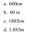 A motorcycle has a magnet attached to the rim of its front wheel.The front tire has a diameter of 60cm .A magnetic pickup is attached to the front forks and receives an electronic Pulse each time the magnet passes by.How far has the motorcycle traveled when the pickup has Received 10 pulses?
