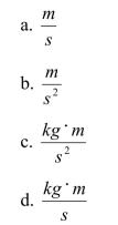 The SI unit for momentum is