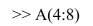 The following matrices have already been defined in MATLAB: