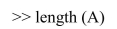 The following matrices have already been defined in MATLAB:
