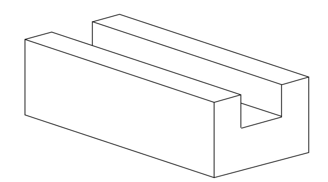 Shown below is an isometric drawing.Draw the top, front and right side views.