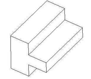 Shown below is an isometric drawing.Draw the top, front and right side views.