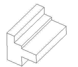 Shown below is an isometric drawing.Draw the top, front and right side views.