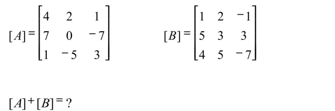 Perform the following operations on the given matrices:
