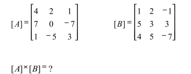 Perform the following operations on the given matrices: