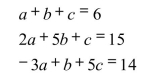 Solve the following set of equations using matrices:
