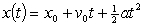 <strong>The position of an object subjected to constant acceleration can be described by the following function: where position (m) initial position (m) initial velocity (m/s) acceleration (m/s^2) time (sec) Which type of mathematical model is used here to describe the object's position?</strong> A)Linear model B)Nonlinear model C)Exponential model D)Trigonometric model