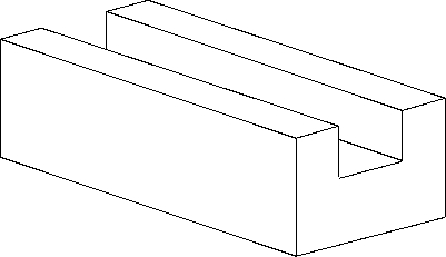 Shown below is an isometric drawing.Draw the top, front and right side views. SHAPE \* MERGEFORMAT