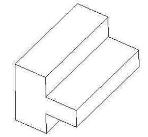 Shown below is an isometric drawing.Draw the top, front and right side views.