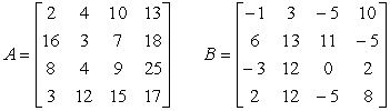The following matrices have already been defined in MATLAB: What would be the outputs of the following MATLAB inputs: >> A(4:8)