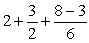 <strong>Which is the correct way to enter the following mathematical operation into Excel? </strong> A)=2+3/2+8-3/6 B)=2+(3/2)+8-3/6 C)=2+3/2+(8-3)/6 D)=2+(3/2)+(8-3/6)