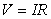 <strong>Ohm's law describes the relationship between voltage, resistance, and current.Which of these is Ohm's law?</strong> A) B) C) D)