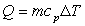 The amount of heat needed to change the temperature of an object can be calculated using the following equation:   where   amount of heat in Joules (J)   mass of object in kilograms (kg)   specific heat of object   change in temperature in °C What is the appropriate unit for   if the preceding equation is to be homogeneous in units?<div style=padding-top: 35px> 