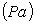 The absolute pressure of a fluid point at a certain depth can be calculated using the following equation:   where   absolute pressure of the fluid     atmospheric pressure     density of fluid   gravitational acceleration,     depth of the point below the fluid surface   What is the appropriate unit for   if the preceding equation is to be homogeneous in units?<div style=padding-top: 35px> 
