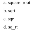 What is the MATLAB command for calculating the square root of a number?