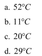 The temperature in this room is . The temperature outside the building is . What is the temperature difference in degrees Celsius?