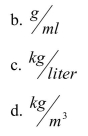 The SI unit for density is